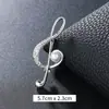 Moda Europea y Americana Broche de Lujo de Alta Gama Corsage Creativo de Nota Pin para Ropa Accesorios para Ropa Símbolos Musicales Femeninos