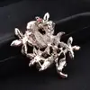Broche de Folhas da Moda Versátil Broche Grande Cristal Corsage Coreano Joias Acessórios Femininos Fivela de Xale Acessórios para Roupas