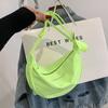 Bolso de Nailon Versátil de Verano 2024 Nuevo Bolso Dumpling Bolso de Hombro Clase de Estudiante Ins Bolso Casual Cruzado para Mujeres