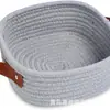 Xinyide Cesta de Almacenamiento de Cuerda de Algodón para Escritorio Amazon Cesta de Almacenamiento de Alta Resistencia y Alta Elasticidad Cesta de Almacenamiento Cestas para Artículos Varios Cesta Tejida a Mano