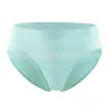 Comercio Exterior Transfronterizo Europeo y Americano Especializado en Ropa Interior Femenina Popular de Hilo de Tamaño Grande, Bragas Lisas de Color Puro de Cintura Media Sin Costuras