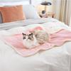 Manta térmica para mascotas transfronteriza, alfombrilla de otoño e invierno para perro y gato, manta cálida de felpa, compuesto de franela, edredón de lana de cordero