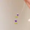 Popular Colar de Linha de Pesca Invisível, Luxo Leve e Versátil Oito Corações e Oito Flechas Zircônia Cúbica Imitação Moissanita Corrente para Clavícula Lágrimas de Sereia para Mulheres