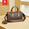Bani Meizi Bolsa de mão feminina estilo novo, elegante, versátil, média, antiga, com flores antigas, leve, luxuosa, alça larga, transversal