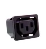 Enchufe Industrial AC Enchufe de Pines C14 Enchufe Hembra de Alimentación IEC con Orificio para Tornillo de Oreja Enchufe Fijo