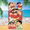 Crayon Shin-Chan ~ Toalla de baño de microfibra para adultos, natación, dibujos animados para niños, viaje, portátil, toalla de playa
