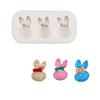Molde para hornear pastel de caramelo de lazo diy orejas de conejo lazo joyería resina joyería molde de pegamento