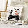 Fábrica direta de fronhas novas de Halloween transfronteiriças, decoração de quarto e sofá, fronha de linho com tema de fantasma e osso