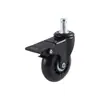 11*22 electroforesis en gel rueda transparente freno de rueda estante de PU rueda giratoria caster rueda de pie para silla de oficina carrito silencioso caster