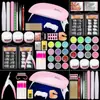 Set de Herramientas para Polvo de Cristal para Uñas Transfronterizo, Pincel, Pegatinas, Decoraciones, Puntas para Uñas, Polvo para Esculpir, Polvo con Brillo, Lámina de Oro, Set Completo