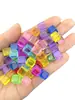 Cubos de Hielo Pequeños Transparentes de 8 mm Tokens Cuadrados Acrílicos Coloridos Piezas Indicadoras Accesorios para Juegos de Mesa Marcadores de Juegos de Mesa Indicadores