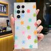 Estilo Floral Dulce, Funda Fresca y Transparente Adecuada para Samsung S24, Funda de Teléfono de TPU de Alta Transparencia, Cubierta Protectora Ultra Delgada Anticaídas
