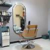 Espejo de barbero espejo de peluquería cuidado de la belleza espejo de tienda de peluquería mesa espejo de barbería dedicado a salón de peluquería moda en línea led