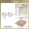 Pendientes Hanma Yinxin Estilo Casual Simple Pendientes Brillantes de Plata Pulidos con Precisión para Mujer Exclusivamente para Comercio Exterior Transfronterizo