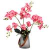 Perfume Tropical Orquídea Borboleta com Folhas, Flor Artificial Fotografia de Casamento, Enfeites de Decoração Suave para Engenharia Residencial, Flores Artificiais