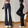 Pantalones Micro Acampanados para Mujer, Ropa Exterior Delgada de Primavera y Otoño, Cintura Alta, Moldeadores de Vientre, Levanta Glúteos, Aspecto Adelgazante y Más Alta, Pantalones Deportivos de Yoga Barbie Tiburón