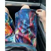 Pintura al Óleo Arcoíris Graffiti Pantalones Cortos de Seda Helada para Hombre Verano Guapo Hip-Hop Secado Rápido Pantalones de Playa Pantalones Deportivos Americanos