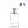 Botella de Perfume de Vidrio Transparente al por Mayor 50ml Botella de Boca de Rosca Botella Vacía Portátil Popular Botella de Muestra de Perfume