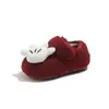 Atmósfera Navideña Invierno Dibujos Animados Zapatos Peludos para Niños y Niñas Moda de Invierno 2025 Mocasines Versátiles Cálidos para Niños