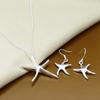 Collar y pendientes de estrella de mar de joyería de comercio exterior, adecuados para Europa y Estados Unidos, en stock, suministro al por mayor T111
