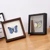 Marco de fotos de vidrio tridimensional hueco, marco para especímenes de mariposa DIY, marco para fotos de flores secas, marco de fotos de mesa, marco de especímenes hueco en stock