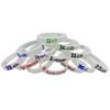 Pulsera de goma con logotipo monocromático y estrella de silicona para adultos y niños, marca de moda luminosa, venta al por mayor de fábrica