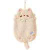 Gato Civeta Desenho Animado Fofo Toalha Pendurada Coral Fleece Sem Fiapos Espessada Pano de Prato Cozinha Banheiro Toalha Absorvente