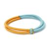 Diadema coreana KNK con nudo de contraste de doble hebra, aro para el cabello de doble color, banda de goma duradera y alta elasticidad.