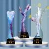 Trofeo de Cristal Hecho a Medida Creativo de Alta Gama Cristal Conmemoración de Jubilación Premios Evento Empleado Destacado Antiguo Hecho a Medida