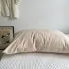 Funda de almohada de algodón lavado de color liso estilo Ins, pieza individual para uso doméstico, funda de almohada de algodón puro con diseño floral, relleno de almohada individual