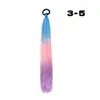 Peluca de Nuevo Estilo para Mujer, Cola de Caballo Larga Trenza Grande de Fibra Sintética de Colores, Trenza Grande de Color Dorado Láser de un Solo Hilo, Accesorio para el Cabello de Chica Popular