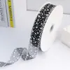 Cinta de Copo de Nieve con Borde Ondulado de 4 cm con Borde Ranurado Hilo de Copo de Nieve Adorno Floral para Manualidades y Tocados Cinta Lazo Hecho a Mano Estilo Popular