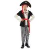 Fantasia Infantil de Halloween Jack Capitão Pirata Meninos e Meninas Fantasias para Festa e Apresentação Conjunto com Chapéu