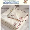 Colcha de Verano de Algodón Tejido de Soya Grado A con Dibujos Animados, Lavable a Máquina, Adecuada para Niños y Estudiantes, Colcha de Verano para Dormitorio con Aire Acondicionado, Colcha Delgada
