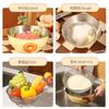 Cocina japonesa, cuenco para mezclar huevos de acero inoxidable 304 con báscula, para uso doméstico, para hornear y servir arroz.