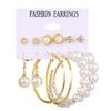 Pendientes de aro dorados de moda pendientes de perlas pendientes de traje pendientes de botón
