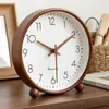 Relógio de Mesa em Madeira Maciça Estilo Vintage para Uso Doméstico na Sala de Estar, Novo Modelo 2026, Relógio Silencioso para Exibição em Mesa