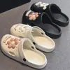 Zuecos cerrados para mujer para uso en casa, pantuflas de verano antideslizantes para baño, de suela suave, ligeros, se pueden usar afuera, pantuflas para hombre