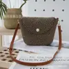 [Coleção] Bolsa de Ombro de Fio de Algodão e Corda de Algodão para Passeio de Primavera da Mamãe, Bolsa Trançada Feita à Mão, Bolsa de Imitação de Rattan, Bolsa Tote para o Dia a Dia