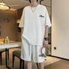 Novo Terno Masculino de Verão Tendência Harajuku Estilo Japonês e Coreano Confortável Moda Versátil Elegante Meia-manga Simples Casual
