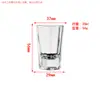 Atacado de fábrica copo de vidro para destilados fundo grosso copo listrado para licor taça pequena para vinho copo pequeno reto para gole 20ml