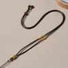 Cordón de cuero encerado de alta gama tejido a mano, cordón colgante para colgantes de oro, jade y jadeíta, cordón para collar estilo chino tradicional