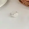 Anillo Vintage Geométrico de Piedra Natural Estilo Francés para Mujer, Colección de Anillos Abiertos de Diseño de Nicho, Accesorio de Joyería para Dedo Índice