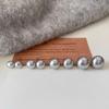 Pendientes de Plata de Ley 925 Perla de Agua Dulce Natural Realmente Muchos Perlas Grises de Cáñamo Pendientes Elegantes de Alta Gama para Mujer Combinan con Todo