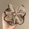 Ligas para el cabello estilo coreano, ligeras, con estampado de leopardo, elásticos para el cabello retro extragrandes, bandas elásticas para el cabello muy elásticas, scrunchies de moda para mujer