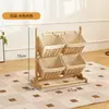Prateleira de Armazenamento de Madeira Maciça Armário de Armazenamento de Lanches Quarto Sala de Estar Prateleira de Armazenamento Diversos Estante para Livros e Jornais Prateleira de Exposição Multi-Camada de Chão
