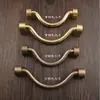Nova Gaveta Chinesa Puxador de Cobre Puro Espesso Durável Duplo Furo Armário Antigo Todo Cobre Simples Retro Ferragem Puxador