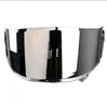 Casco de Motocicleta Negro con Lente Grande Color Té Negro con Recubrimiento Plateado, Accesorios Coloridos para Motocicleta para Montar, Unisex, Visión Nocturna, Transmite Luz