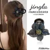 Grampo de Cabelo Flor de Strass em Tela de Alto Padrão para Mulheres 2026 Novo Estilo Grampo para Rabo de Cavalo Alto Grampo de Tubarão Acessório de Cabelo