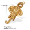 Calientes nuevos accesorios de joyería diy pequeña libélula oso incrustado circón acero inoxidable chapado oro 18K colgante collar mujeres